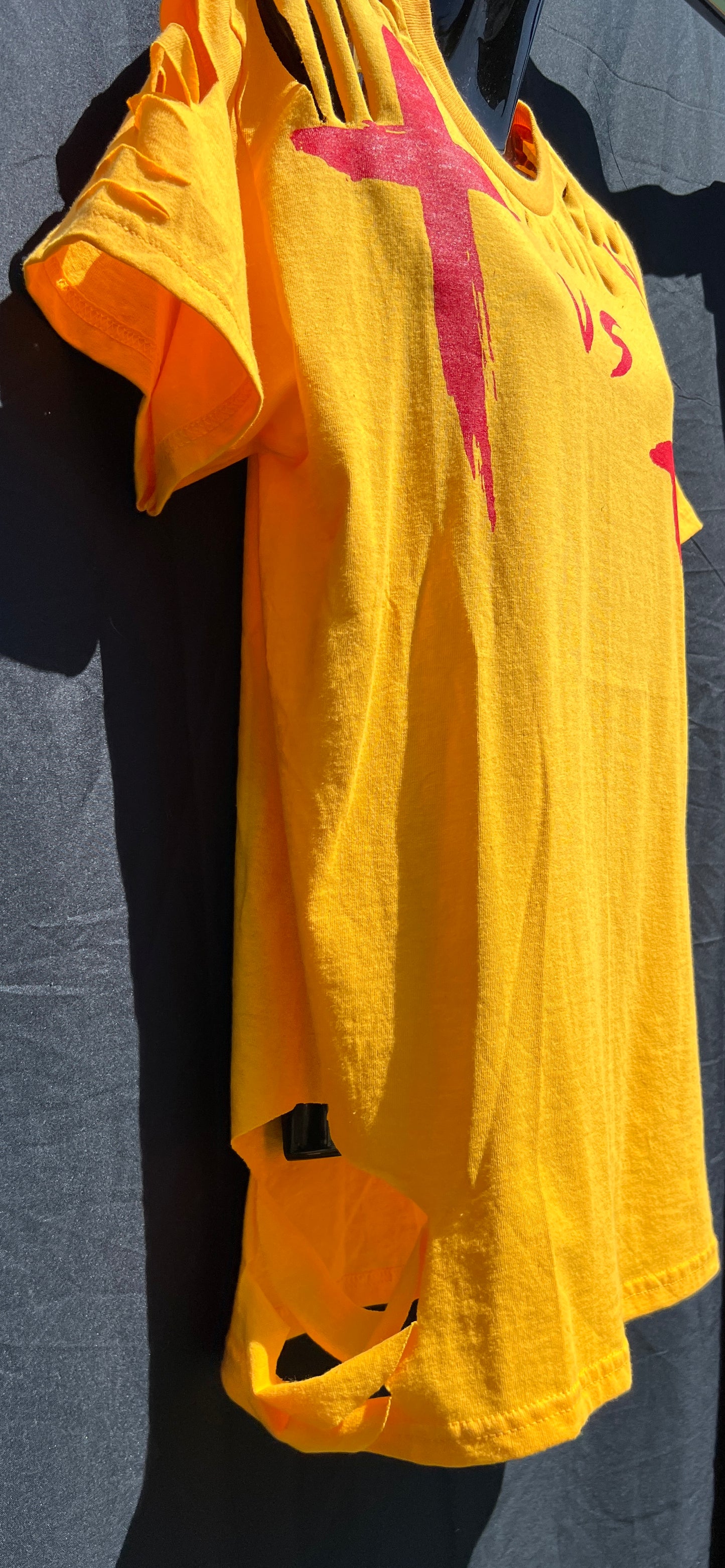 Distressed Yellow and Gold Victory T Shirt