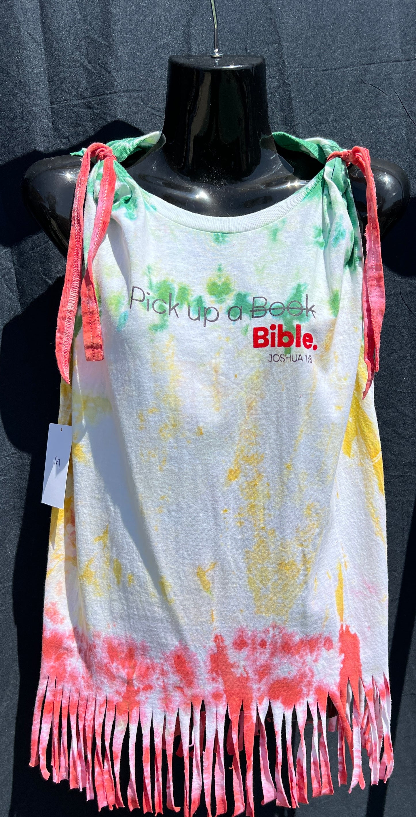 Distressed Red, Yellow, and Green Pick up Bible T Shirt