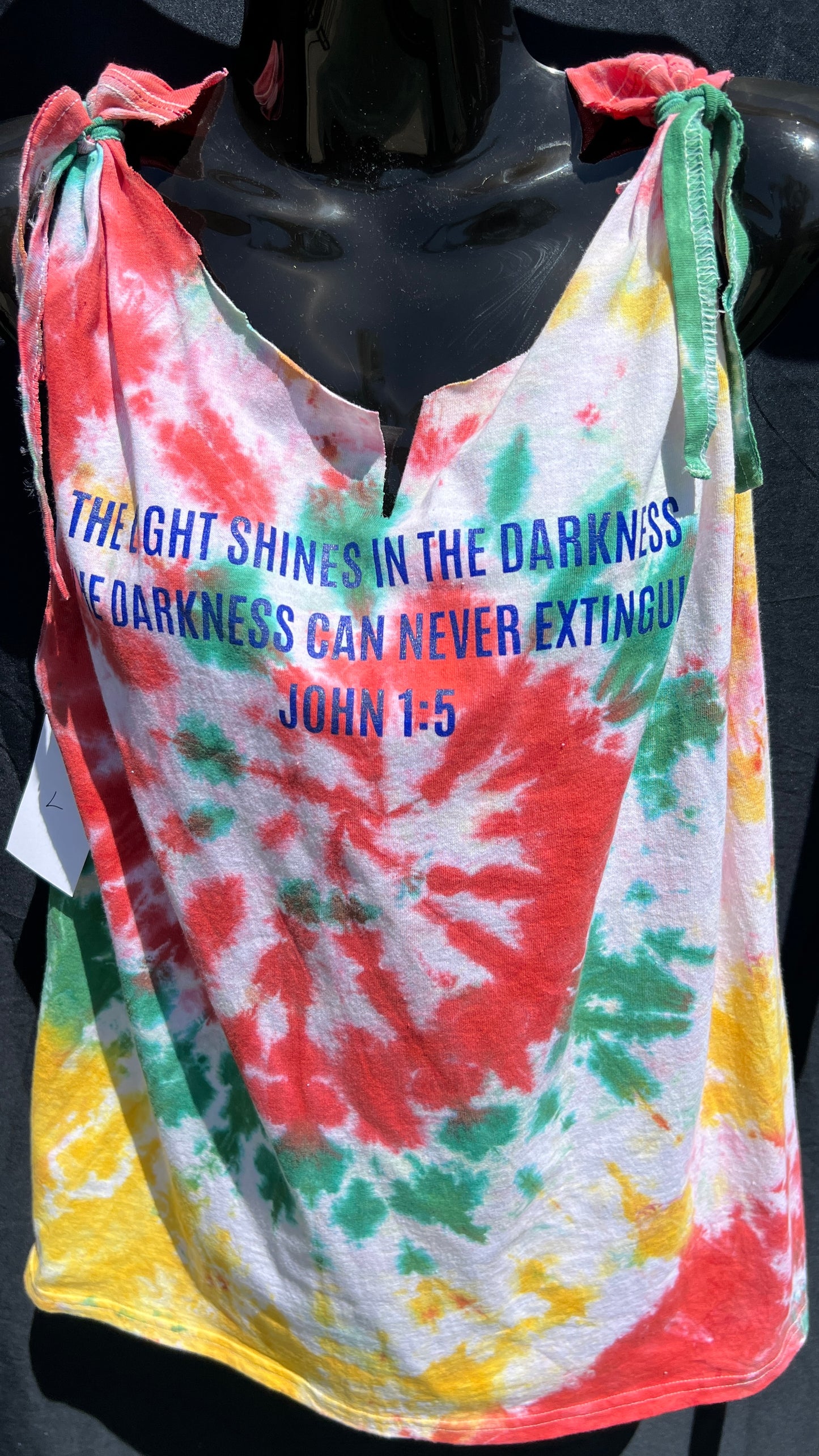 Distressed Red, Green, and Yellow Light Shines T Shirt