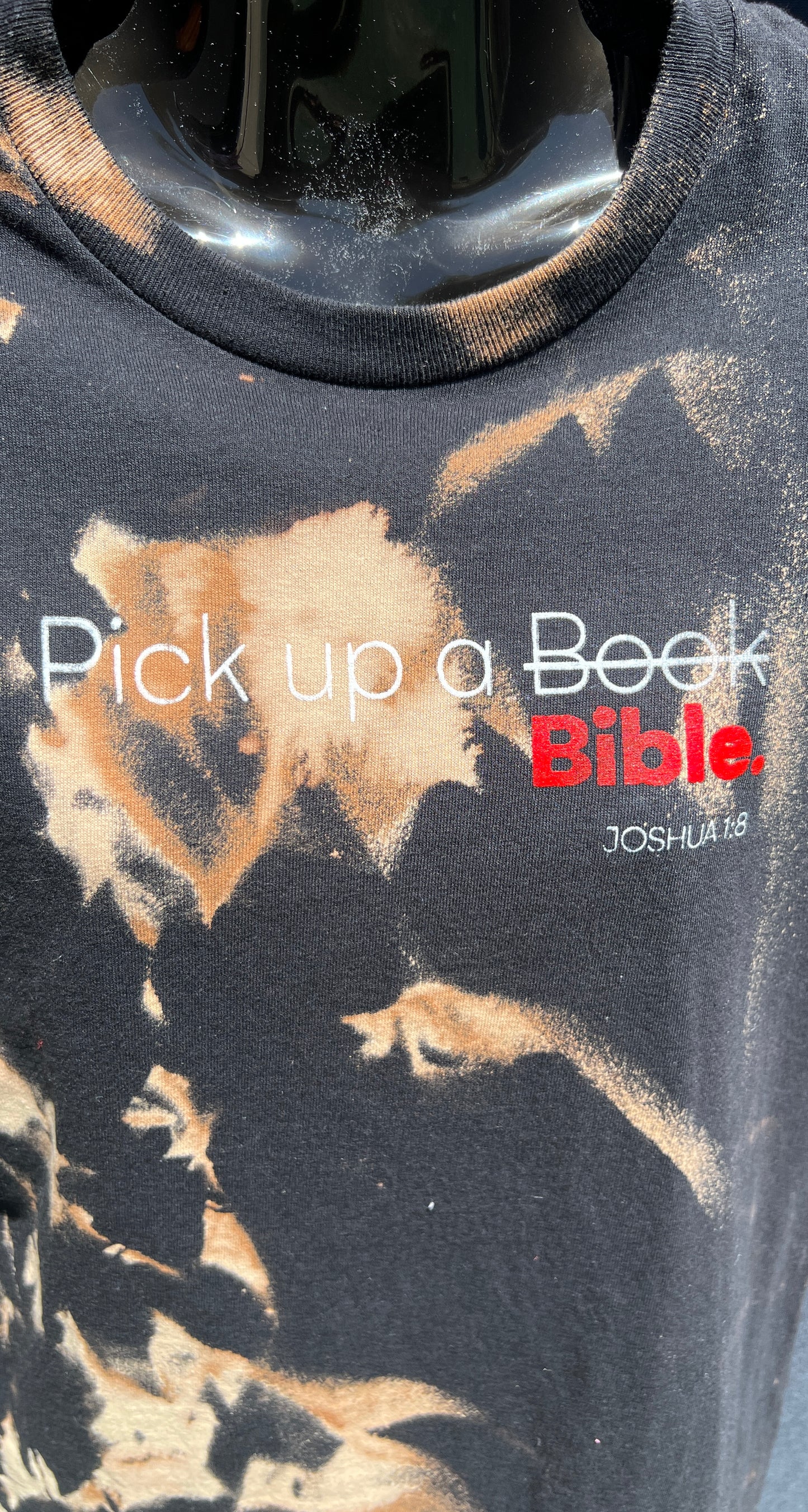 Distressed Bleached Pick Up Bible T Shirt
