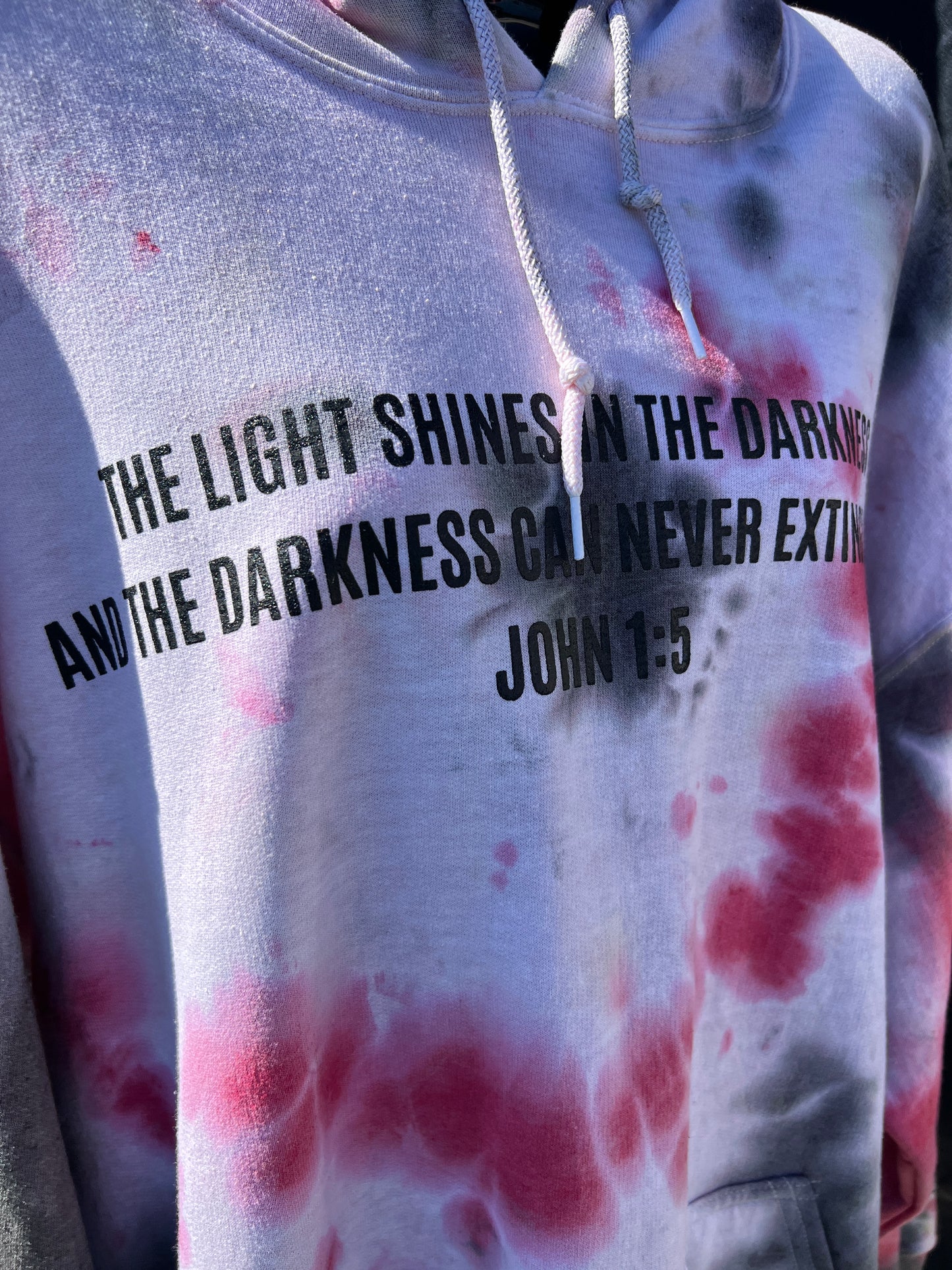 Red/Gray Tie Dye Hoodie