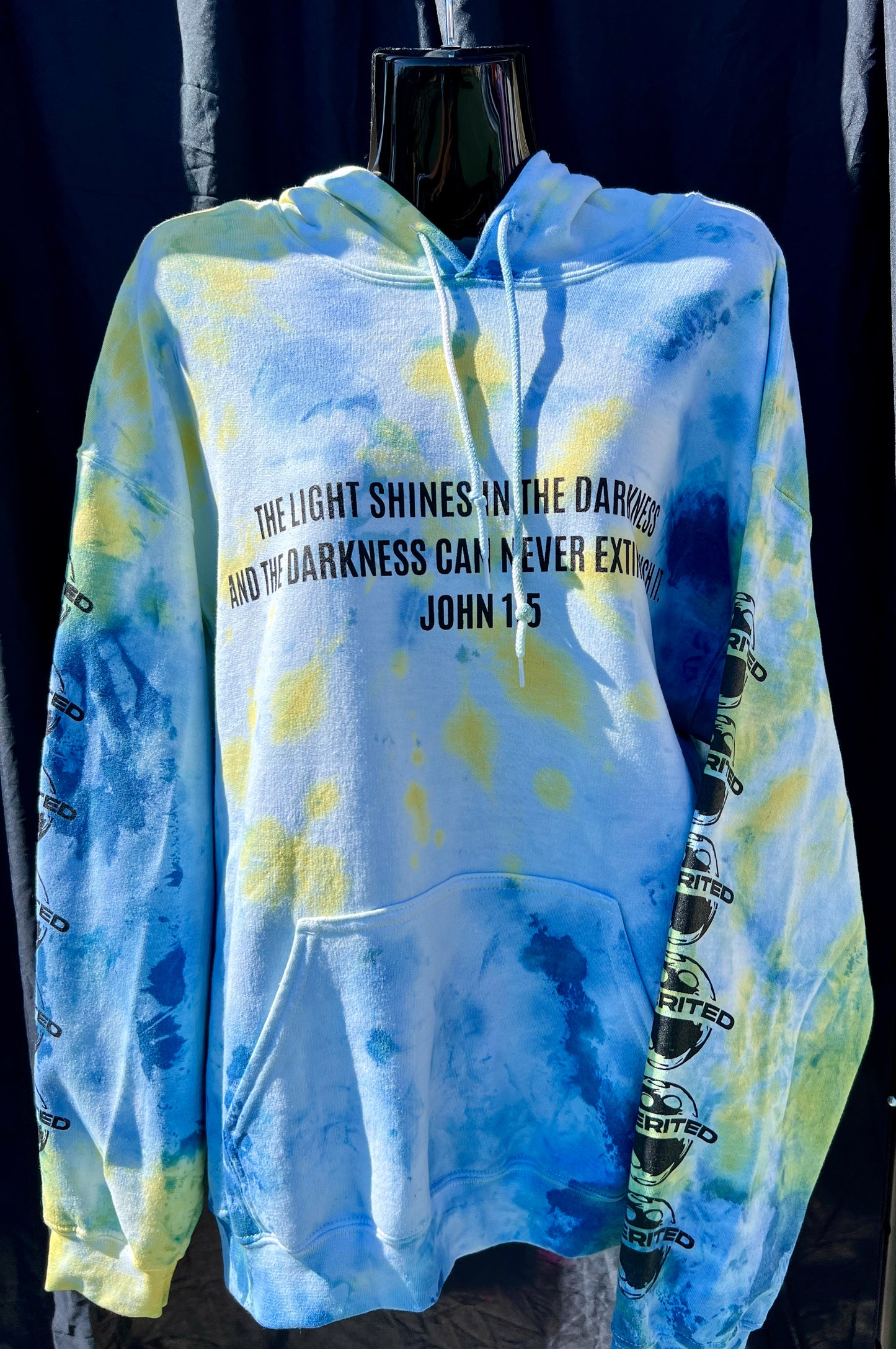 Blue/Yellow Tie Dye Hoodie