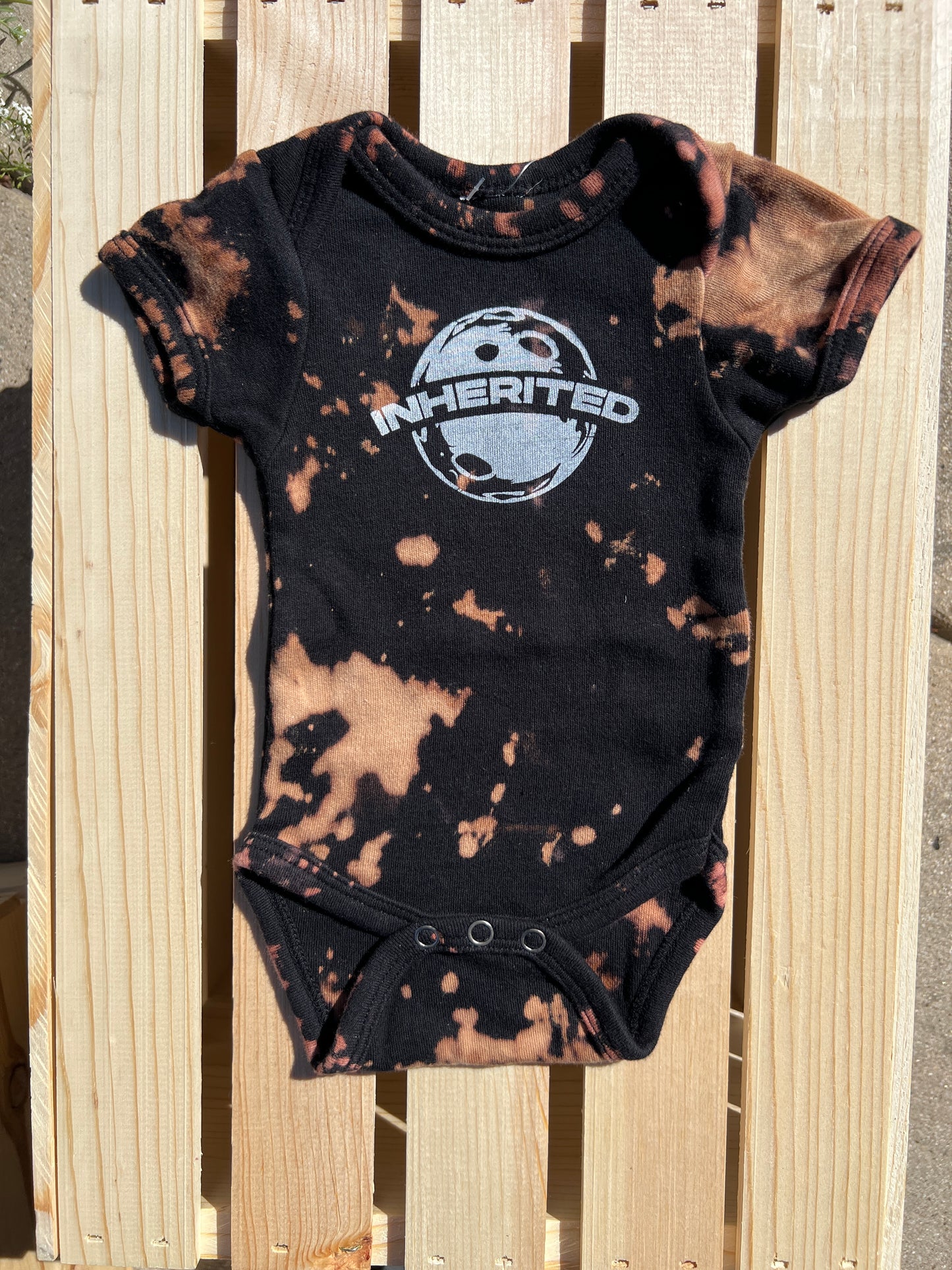 Bleached Logo Onesie