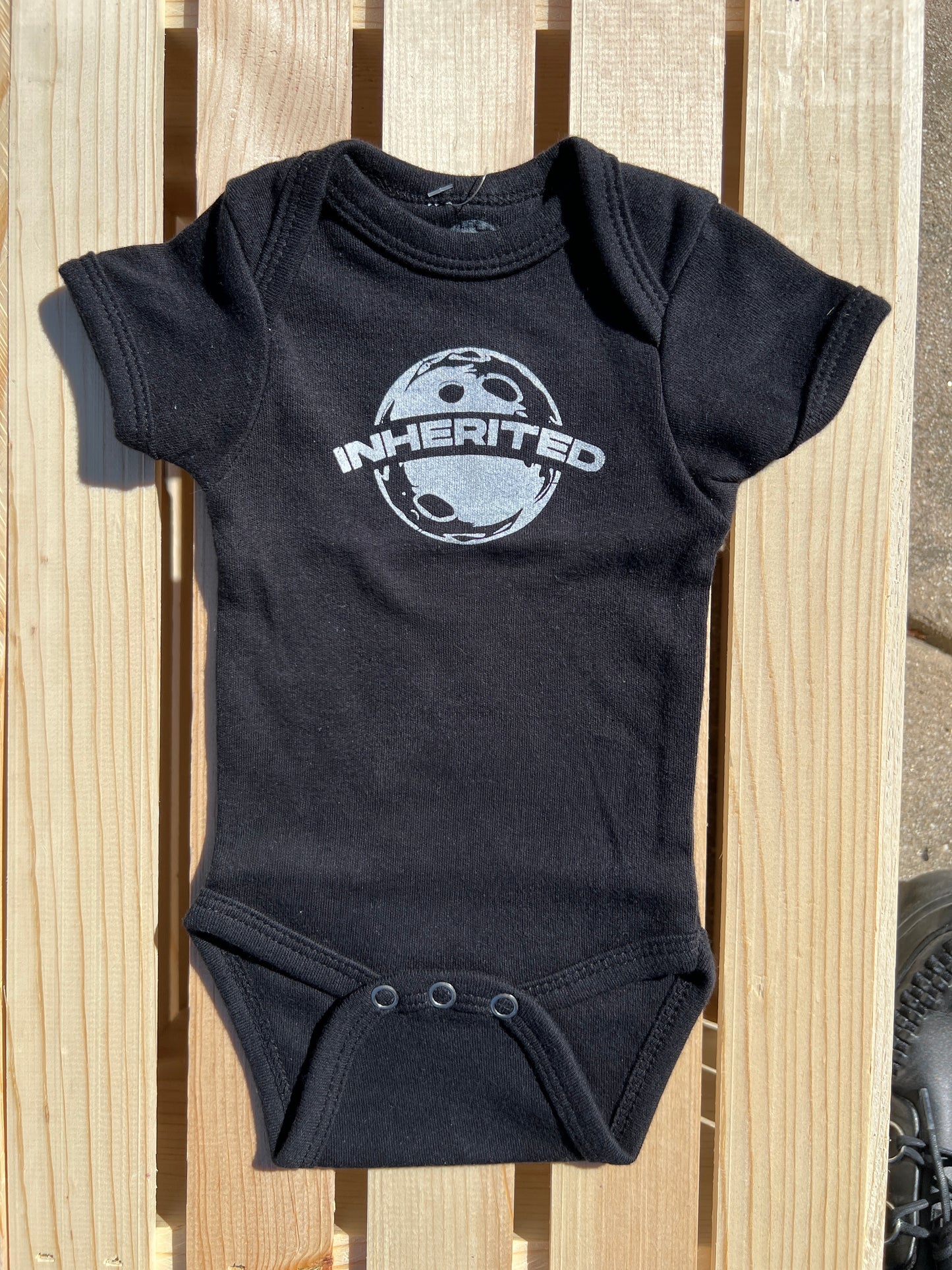 Black Logo Onesie