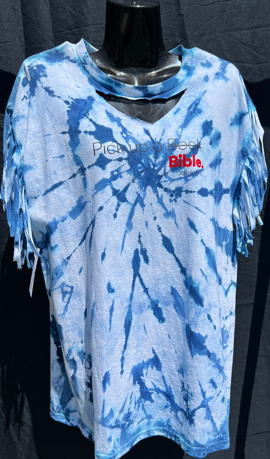 Distressed Blue Pick Up Bible T Shirt